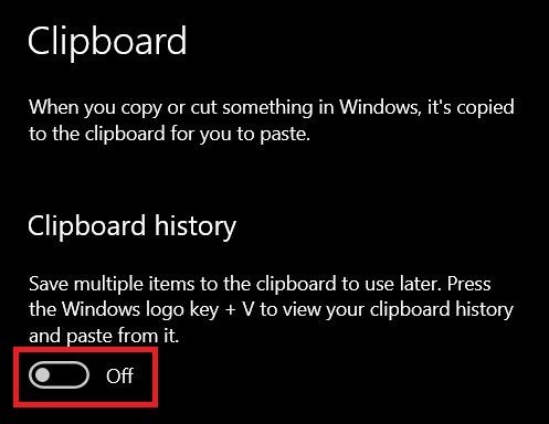 Cách xóa lịch sử khay nhớ tạm trên Windows 10