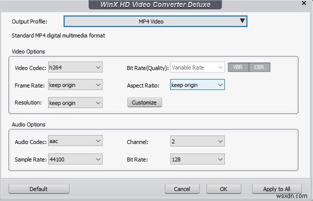Nén video bằng WinX HD Video Converter Deluxe (Giảm giá tới 70%)