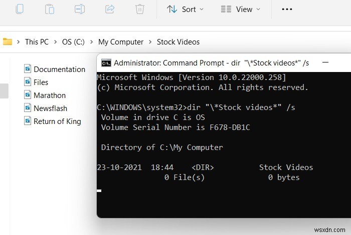 Tìm và mở tệp bằng Command Prompt trong Windows