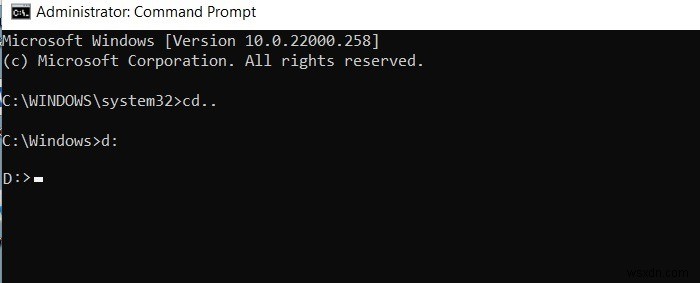 Tìm và mở tệp bằng Command Prompt trong Windows