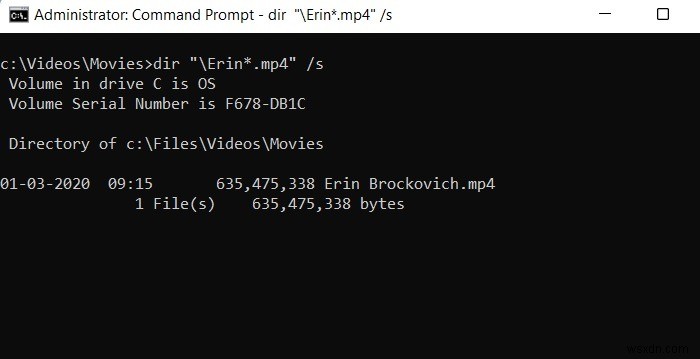 Tìm và mở tệp bằng Command Prompt trong Windows