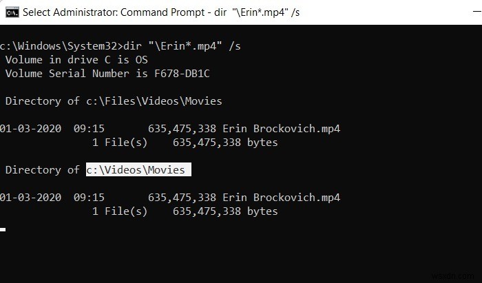 Tìm và mở tệp bằng Command Prompt trong Windows