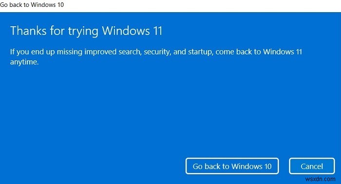 Cách hạ cấp từ Windows 11 xuống Windows 10