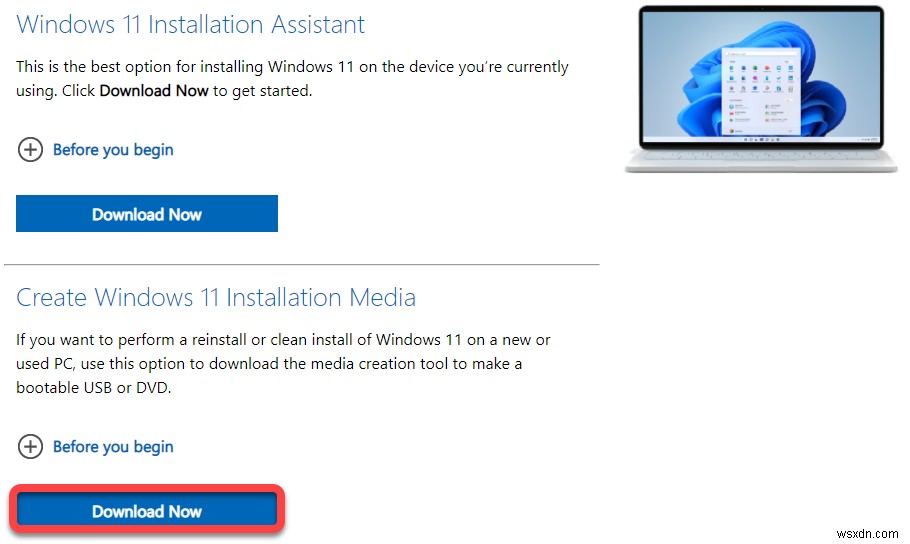 Cách tải xuống Windows 11 bằng Công cụ tạo phương tiện