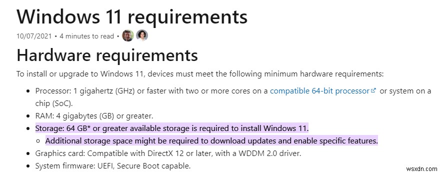 Windows 11 chiếm bao nhiêu dung lượng?