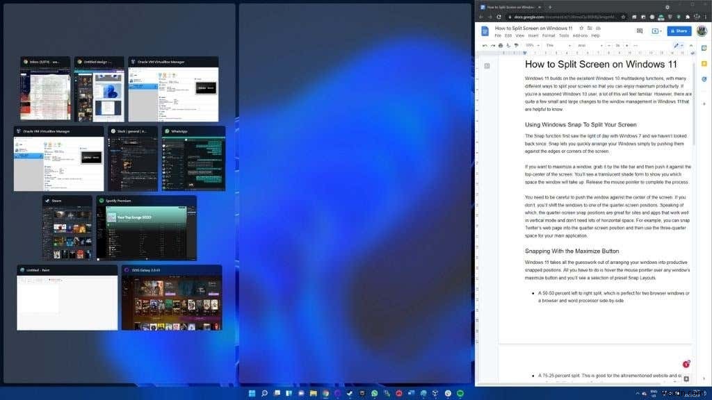 Cách chia đôi màn hình trên Windows 11