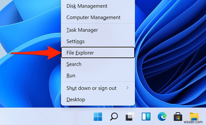 Cách mở File Explorer trên Windows 11