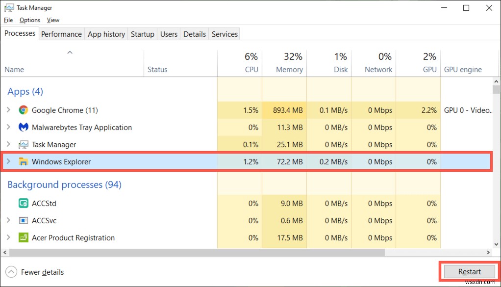 Cách sửa biểu tượng trống trong Windows 10