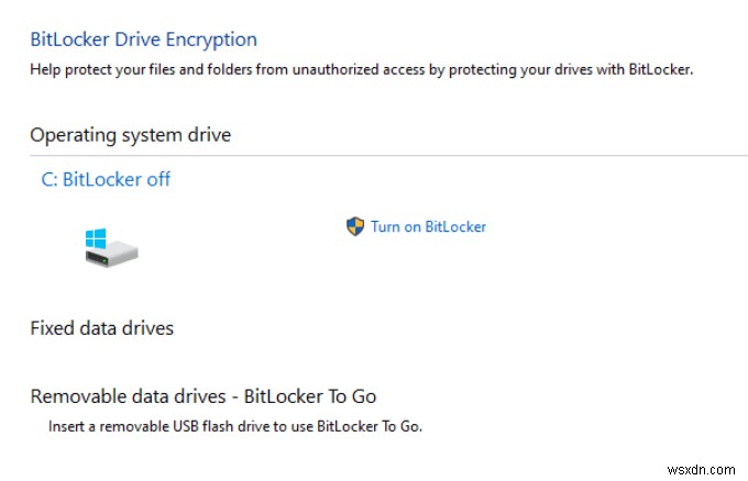 Cách tắt hoặc tắt Bitlocker trên Windows 10