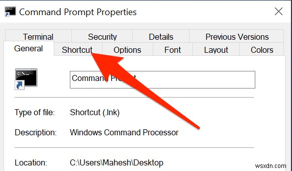 Cách thiết lập Command Prompt và PowerShell Keyboard / Desktop Shortcuts