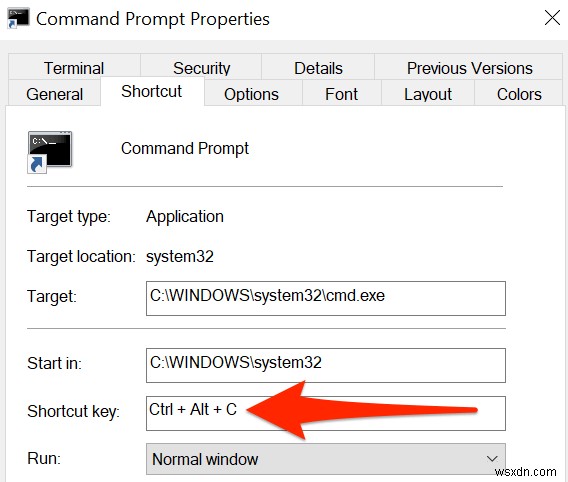 Cách thiết lập Command Prompt và PowerShell Keyboard / Desktop Shortcuts
