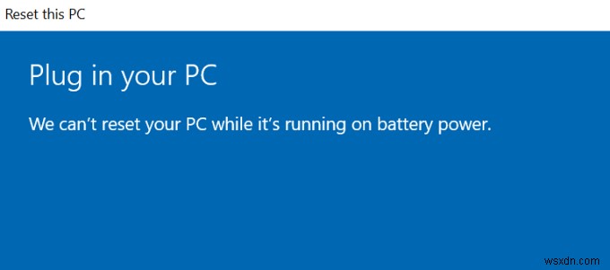 Cách khắc phục  Đã xảy ra sự cố khi đặt lại PC của bạn  trên Windows
