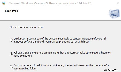 mrt.exe trong Windows là gì và nó có an toàn không?
