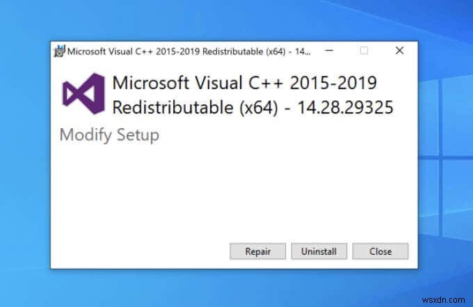 Cách sửa lỗi  vcruntime140.Dll bị thiếu  trên Windows 10