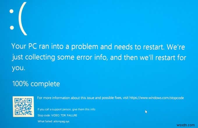 Cách sửa lỗi BSOD Video TDR Failure trong Windows 10