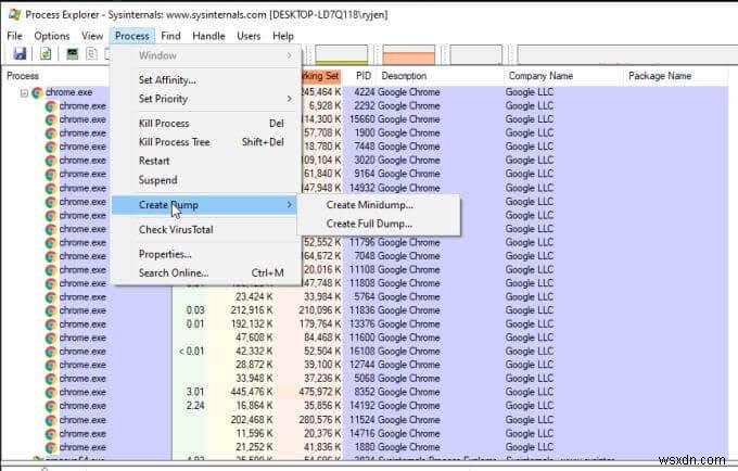 Cách sử dụng Process Monitor và Process Explorer