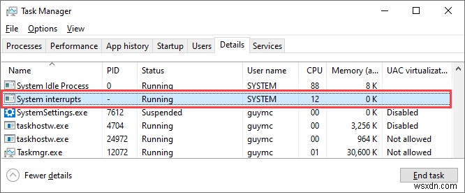 Cách sửa lỗi hệ thống ngắt mức sử dụng CPU cao trong Windows 10