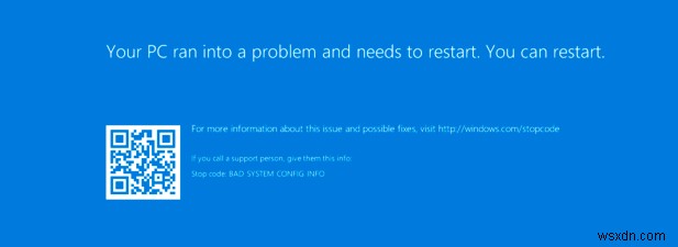 Cách khắc phục lỗi BSOD thông tin cấu hình hệ thống trong Windows 10