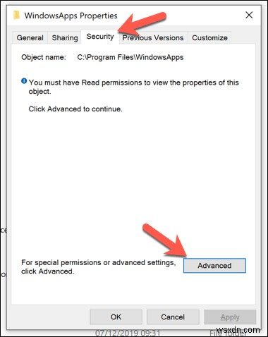 Cách truy cập thư mục Windowsapps trong Windows 10