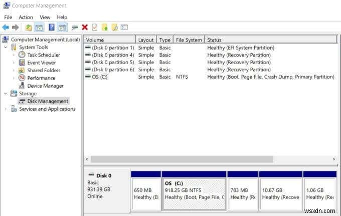 Cách tạo phân vùng từ dung lượng trống của Windows Drive