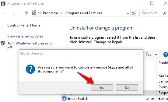 Cách gỡ cài đặt Skype trên Windows 10