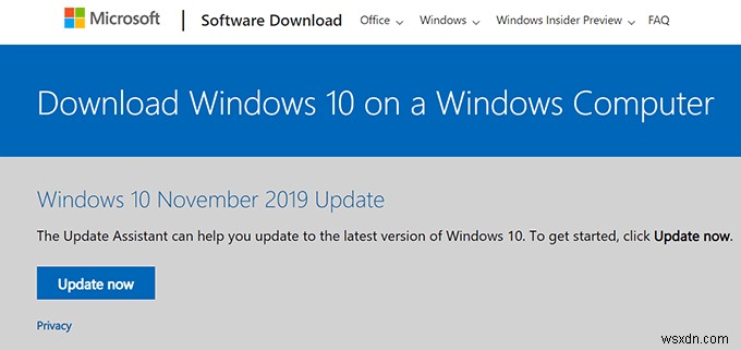Cách tải xuống Windows 10 ISO mà không cần công cụ tạo phương tiện