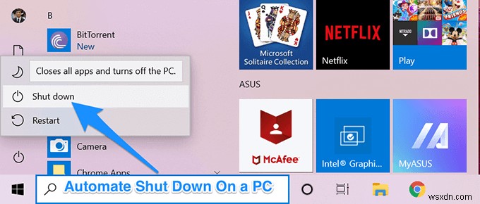 Cách tự động tắt máy tính Windows