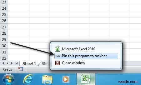 Không thể ghim chương trình vào thanh tác vụ trong Windows 7? 