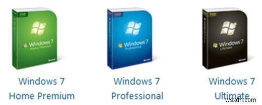 So sánh phiên bản Windows 7 - Home, Professional, Ultimate 