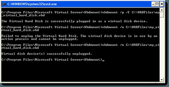 Đính kèm tệp VHD trong Windows XP 