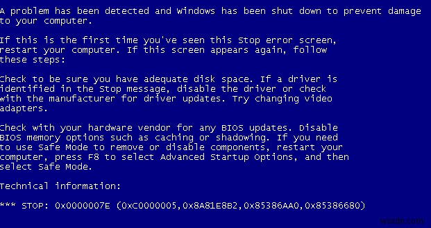 Một vấn đề đã được phát hiện và Windows đã được tắt để ngăn chặn hư hỏng cho máy tính của bạn 