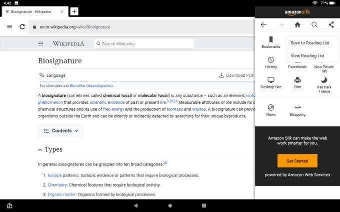 Trình duyệt web dành cho máy tính bảng Amazon Fire:Hướng dẫn sử dụng đầy đủ