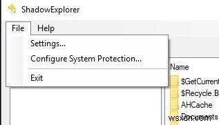 Khôi phục tệp bị mất trong Windows với Shadow Explorer