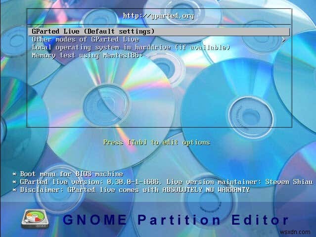 Sử dụng GParted để quản lý phân vùng đĩa trong Windows 