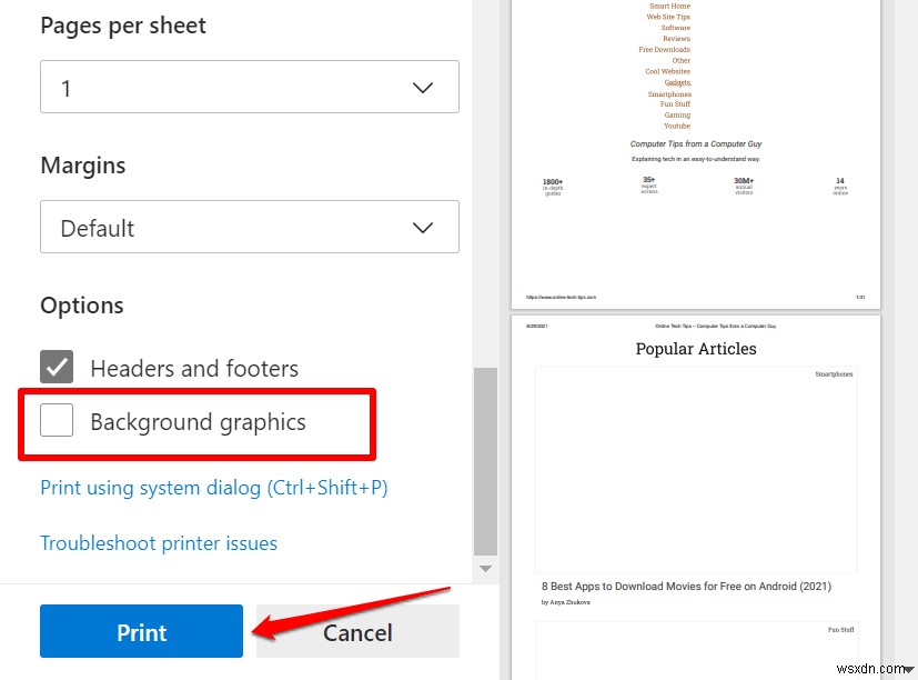 Cách lưu trang web dưới dạng PDF trên Mac và Windows 