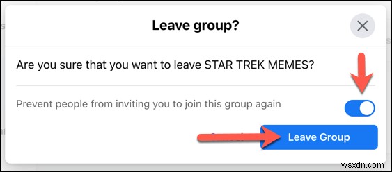 Cách rời khỏi nhóm Facebook 