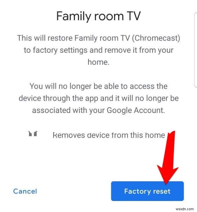 Cách đặt lại Chromecast 