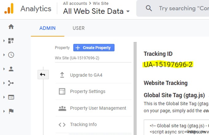 Cách thêm Google Analytics vào Wix 