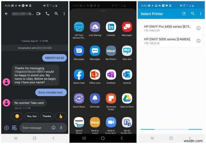 Cách in tin nhắn văn bản từ Android 