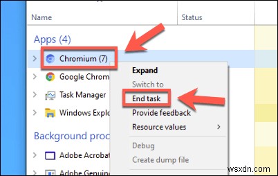 Cách gỡ cài đặt Chromium 