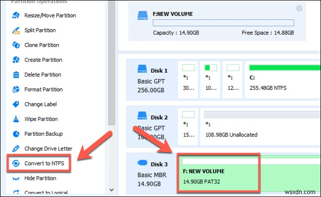 Cách chuyển đổi ổ đĩa Windows từ FAT32 sang NTFS 