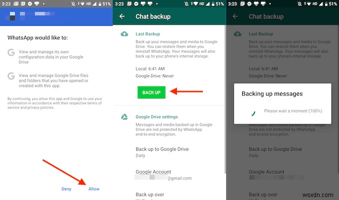 Cách khôi phục WhatsApp từ Google Drive 