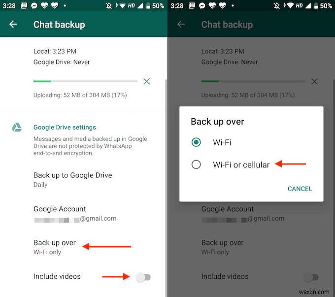 Cách khôi phục WhatsApp từ Google Drive 