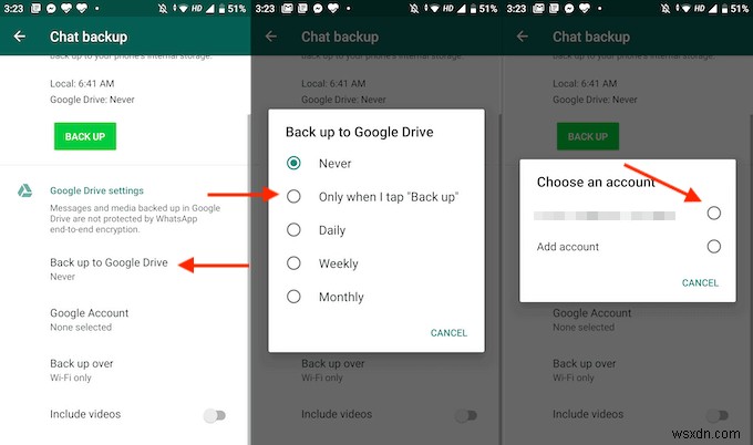 Cách khôi phục WhatsApp từ Google Drive 