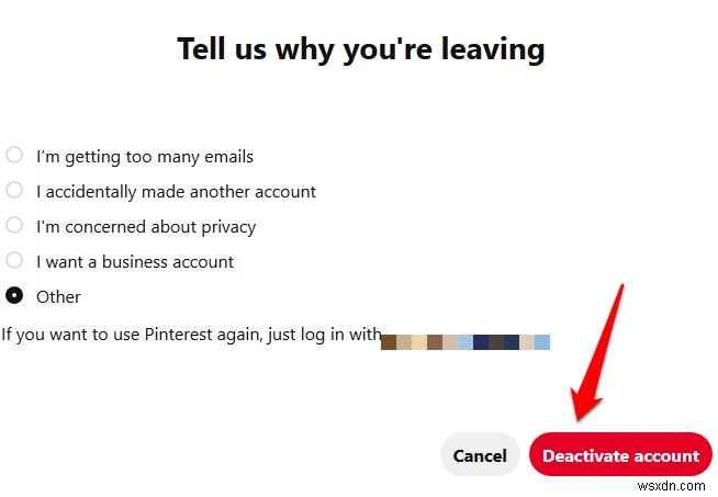 Cách hủy kích hoạt hoặc xóa tài khoản Pinterest 