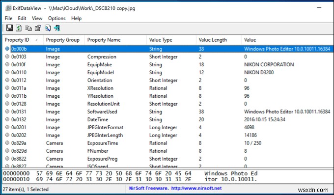 Xem siêu dữ liệu EXIF ​​của ảnh trên iPhone, Android, Mac và Windows 