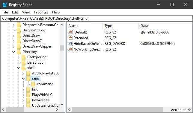 Mở Command Prompt trong thư mục bằng Windows Explorer 