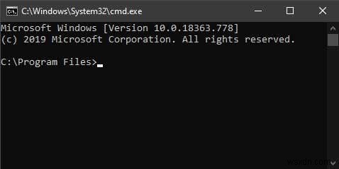 Mở Command Prompt trong thư mục bằng Windows Explorer 