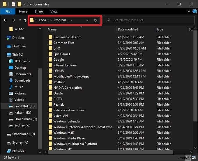 Mở Command Prompt trong thư mục bằng Windows Explorer 