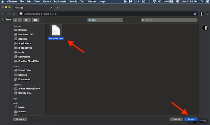 Cách mở tệp HTML trong Google Chrome 